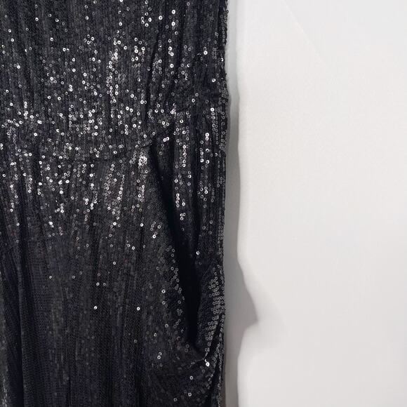 Michael Michael Kors XSmall Black Sequin Strapless Jumpsuit Cocktail NYE Party - Picture 6 of 14